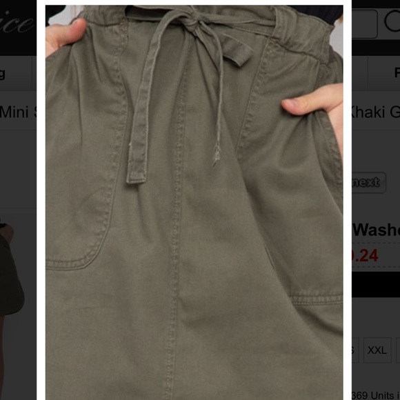 Joe Fresh Bow Skirt Khaki Green - Picture 7 of 7